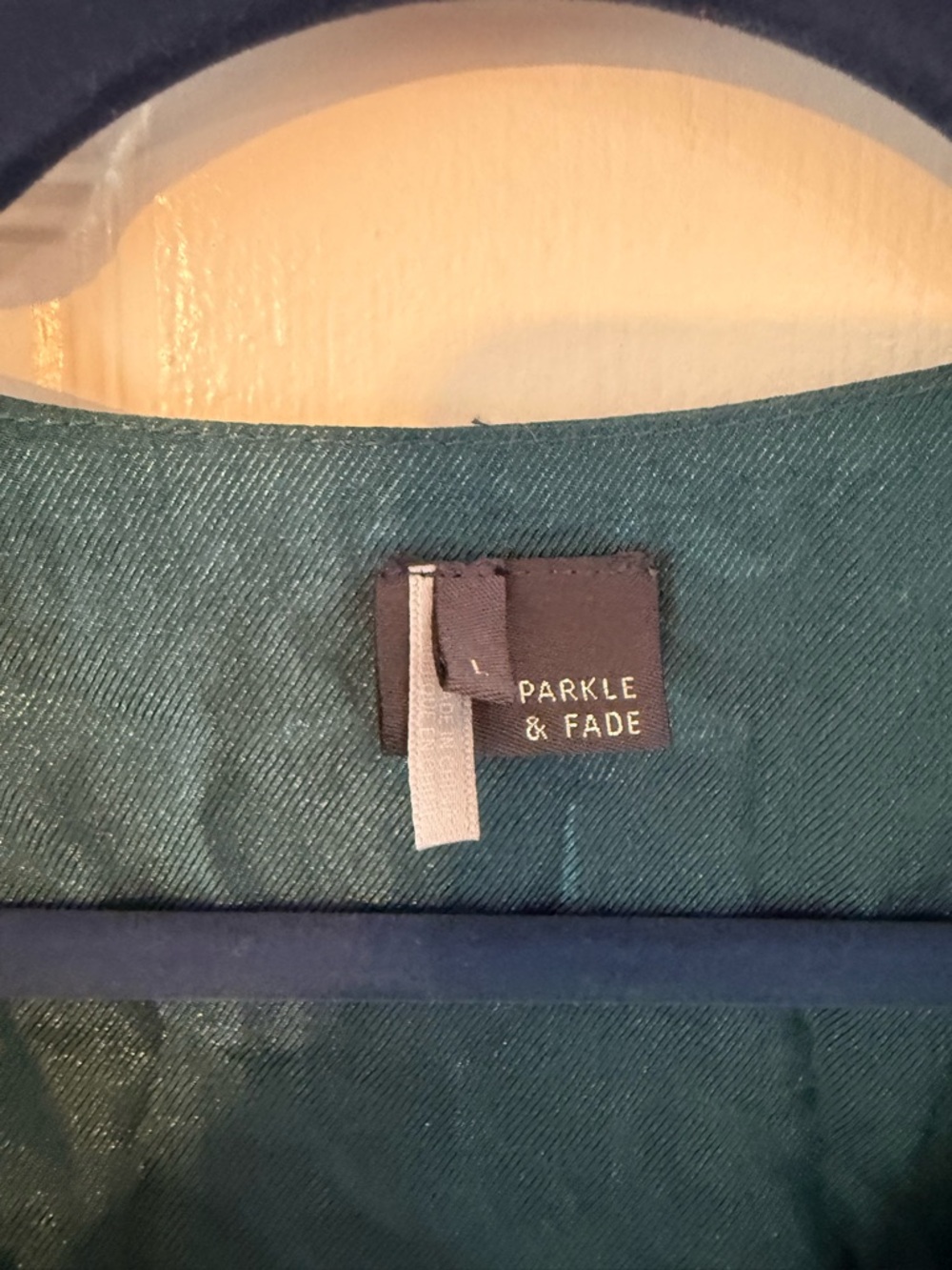 Sparkle & Fade Teal Ruffled Zip-Front Romper - Picture 2 of 7